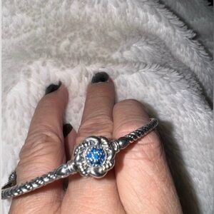 Gorgeous John Hardy Created JAI Sterling Bangle with Pave Sapphire Stones